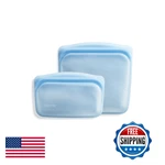 Stasher Silicone Reusable Food Storage Bags 2-PACK Freezer. Fixed Price $34.82.