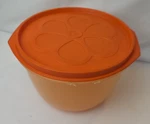 Vintage Rubbermaid Daisy Cup Storage Container J-3216 Orange. Fixed Price $18.00.