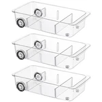 Lxlxxl Fridge Organizer Bins With Wheels, 3 Pack Roll Out Refrigerator Organi.... Fixed Price $50.52.