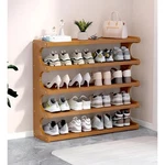 Nib Wayfair Rebrilliant U-shaped 4 Tier Simple Bamboo Shoe Rack!. Fixed Price $175.00.