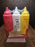 Charcoal Companion Diner Style Condiment Squeeze Bottle 3 Pc Set New. Fixed Price $14.99.