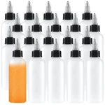 Uyuxxu 20 Pack 4OZ Boston Squeeze Bottles, Clear Plastic Dispensing W.... Fixed Price $13.28.