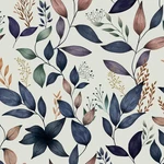 Navy Leaf Self Adhesive Shelf Liner Wallpaper 17.4" X 78" Cream Leaves. Fixed Price $16.07.