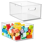 Primebox 2 Pack Clear Plastic Organizer Bins With Handles For Home Organizati.... Fixed Price $41.55.