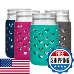 Jarjackets Silicone Mason Sleeve - 32OZ (1 Quart), Multicolor (set Of 4). Fixed Price $40.30.