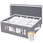 Homyfort Mug Storage Box, China Containers Organizer Hard Shell Grey. Fixed Price $20.08.
