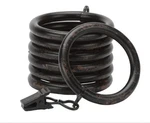 Kirsch Wrought Iron Ring With Clip 56361 802 Oxide Set Of 7 For 1" Poles. Fixed Price $14.00.
