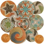 Tatuo 11-PC Boho Wall Baskets Woven Bulrush Decor For Farmhouse Home. Fixed Price $90.15.