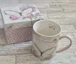 Pink Butterfly By Jane Shasky Lang 14 Oz Ceramic Coffee Tea Mug W/box. Fixed Price $24.99.
