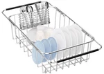 Small Dish Drainer Rack Sink Adjustable, Expandable 304 Stainless Steel Me.... Fixed Price $39.82.