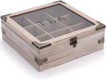 Wooden Tea Box Organizer Storage Chest Rustic Bag Holder Rack. Fixed Price $43.69.