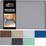 Gorilla Grip Waterproof Silicone Under Sink Mat With Raised 34"W X 22"L, Gray. Fixed Price $39.51.