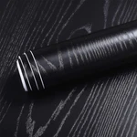 Black Wood Contact Paper Kitchen Cabinet Vinyl Wrap Waterproof Con.... Fixed Price $15.99.