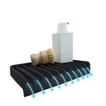 Effilogic Large Silicone Self Draining Kitchen Sponge Holder Black And Gray. Fixed Price $29.99.