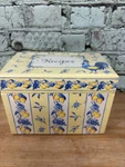 Farmhouse French Country Cardboard Recipe Box Rooster Lemon 2002 Nip Blue Yellow. Fixed Price $14.40.