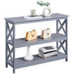 Yaheetech Console Table With Storage Shelves, 42 14 31.5 H, Grey. Fixed Price $116.99.