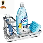 Consumest Sink Caddy, Kitchen Sponge Holder With Dish Brush Medium, A-silver. Fixed Price $23.99.