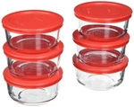 Pyrex 2-CUP Glass Bowls With Red Replacement Lids Set Of 12 Made In Usa. Fixed Price $60.46.