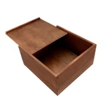 Large Wooden 8X8X4 Inch Solid Slide-top Storage Box, Keepsa.... Fixed Price $35.64.