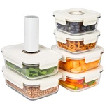 Holdn Storage Vacuum Food Containers, Set Of 6 Glass. Fixed Price $119.74.