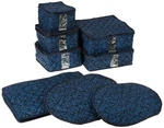 Homewear 8-PIECE Hudson Damask China Storage Container Set, Navy. Fixed Price $40.99.
