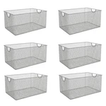 Ybm Home Mesh Open Bin Shelf Storage Basket Organizer Sold Per Pieces 1116-6. Fixed Price $94.99.