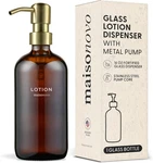 Maisonovo Soap Dispenser Set White Bottles With Sier Stainl Steel. Fixed Price $12.99.