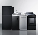 Summit 80" Allinone Kitchenette Electric Range, Dishwasher, Refrigerator ACK80HT. Fixed Price $6355.00.
