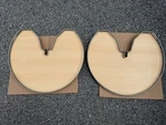 New Kessebohmer 32 Inch Shelf-mounted Kidney Lazy Susan Champagne / Maple. Fixed Price $350.00.