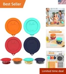 1 Cup Round Silicone Storage Cover Lids Replacement For Anchor Hocking And Py.... Fixed Price $31.07.