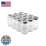 Fastrack Regular Mouth Glass Mason Jars Metal Airtight Lids 16 Oz - Pack Of 12. Fixed Price $49.86.