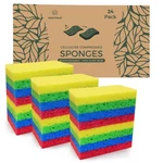 Cellulose Sponges 24-PACK Multicolored Compressed Natural For Kitchen &#. Fixed Price $17.86.