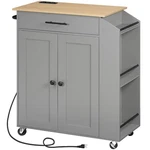 Hoobro Kitchen Island With Power Outlet, Storage Spice Rack Draw. Fixed Price $208.79.