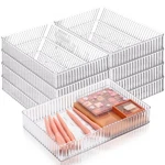 8 Pcs Clear Drawer Organizers Bins Stackable Makeup And Vanity Tray.... Fixed Price $38.36.