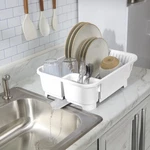 Mainstays Sink Set, Space-efficient, Self-draining With Retractable Spout, White. Fixed Price $9.97.