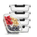 Joyjolt Divided 3 Compartment Glass Meal Prep Bento Box Set. 5 Pack Airtight. Fixed Price $52.69.