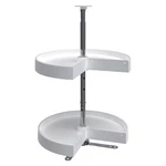 Rev-a-shelf 18'' Lazy Susan Pie-cut Polymer Two-shelf, White, LD-2942-18-11-1. Fixed Price $82.71.
