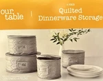 Our Table Quilted Dinnerware China Storage Bags 4 Pc Set Round Gray New $39. Fixed Price $19.95.