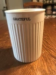 Primitives By Kathy Utensil Spoon Holder Caddy Ceramic 7"H X 5"D Grateful. Fixed Price $18.00.