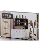The Rustic Home Wooden Wine Rack, Stemware Holder Easy Access No Assembly New. Fixed Price $27.99.