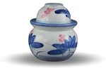 Porcelain Pickling Jar With 2 Lids Lotus Fermenting Kimchi Crock Foo.... Fixed Price $28.69.