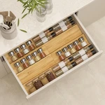 Ambird Bamboo Spice Drawer Organizer 4 Tier, 2 Set, Non-slip, Adjustable 9.5"-19. Fixed Price $63.98.