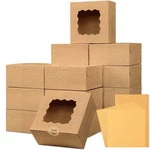 Moretoes 24PCS Bakery Boxes, 6X6X3IN Brown Cookie Mini Cake With.... Fixed Price $19.55.