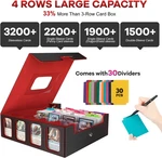Storage Box 3200+ Mtg Deck 30 Colorful Divider 4 Row Commander Trading Card. Fixed Price $52.95.