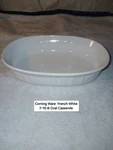 French White F-15-B; Oval Casserole Vintage Corning Ware. Fixed Price $11.17.