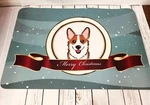 Carolines Treasures Red Corgi Merry Xmas Kitchen Bath Comfort Mat 24"X36". Fixed Price $21.00.
