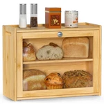 Bread Box For Kitchen Countertop, Double-layers Large Container With Tr.... Fixed Price $51.52.