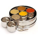 Stainless Steel Masala Dabba Box,spice Containers 7 Compar.... Fixed Price $33.87.