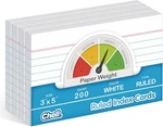 Chell 200 Count Index Cards Inch Heavyweight, Ruled Front And 3X5, White. Fixed Price $10.52.