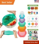 Silicone Stretch Lids For Food Storage In Fridge, Reusable Elastic Bowl Cover.... Fixed Price $34.10.